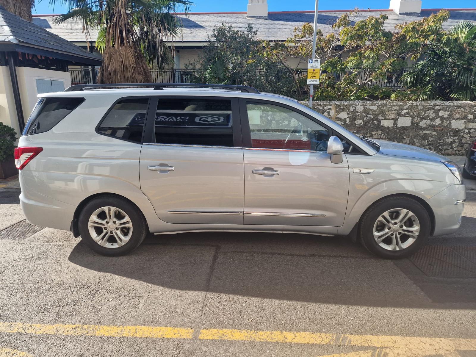 Silver SsangYong Rodius, right side view